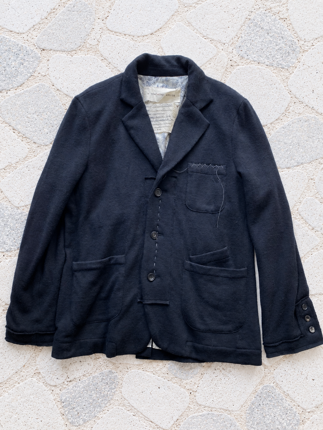A TENTATIVE ATELIER Reversible Stitches Worker Blazer / Malcolm