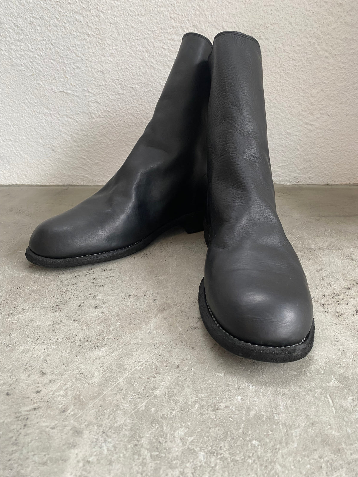 GUIDI Back Zip Boots BLACK 988 Men's