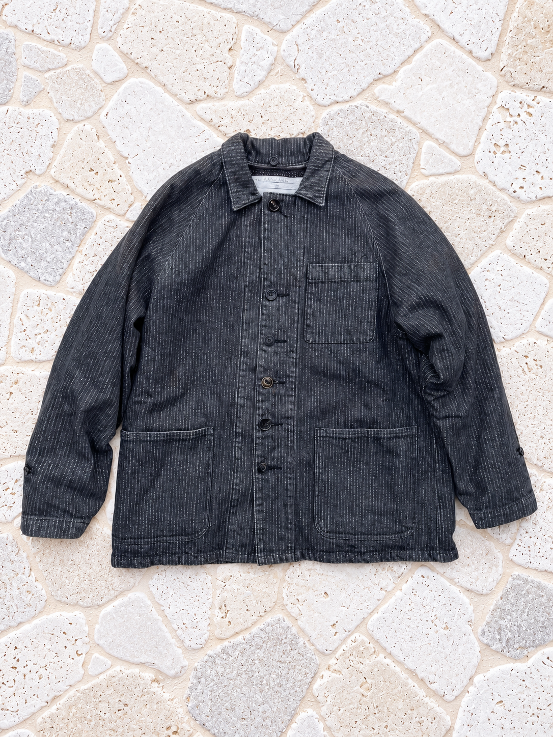 A TENTATIVE ATELIER Layered Raglan Chore Jacket / Jeno.J