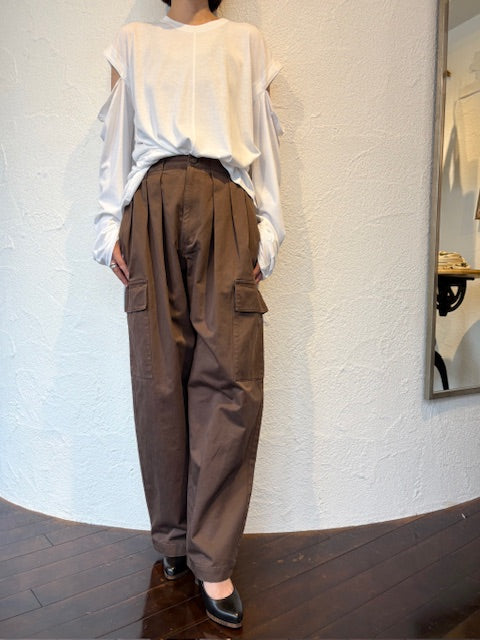 CLANE Wide Tuck Work Pants